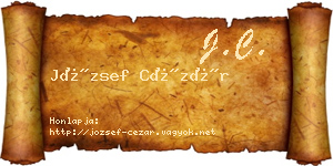 József Cézár névjegykártya